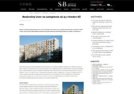 stavebnictvoabyvanie.sk 07/2013: Bezúročný úver na zateplenie už aj z fondov EÚ