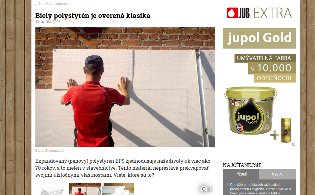 Biely polystyrén je overená klasika