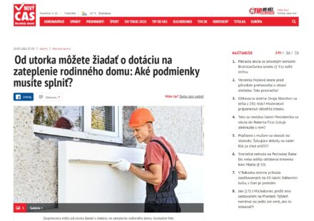 Dotácia na zateplenie rodinného domu