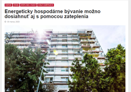 Energeticky hospodárne bývanie možno dosiahnuť aj s pomocou zateplenia