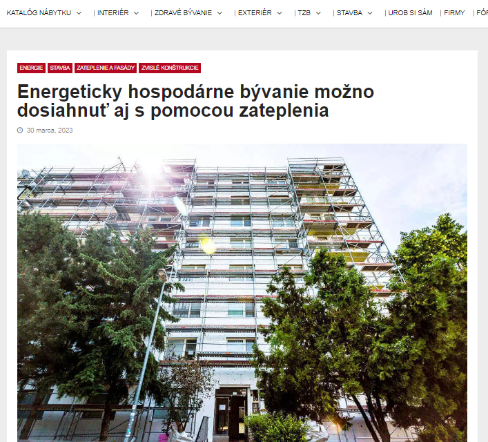 Energeticky hospodárne bývanie možno dosiahnuť aj s pomocou zateplenia