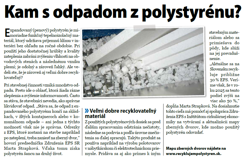 Kam s odpadom z polystyrénu?