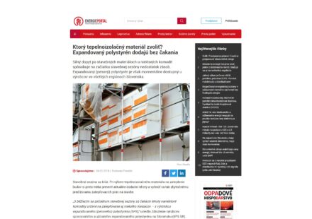 Ktorý tepelnoizolačný materiál zvoliť? Expandovaný polystyrén dodajú bez čakania