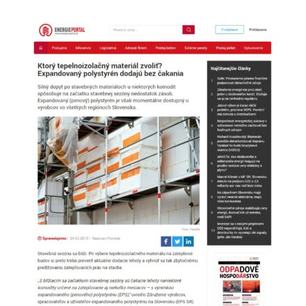 Ktorý tepelnoizolačný materiál zvoliť? Expandovaný polystyrén dodajú bez čakania