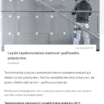 Lepšie tepelnoizolačné vlastnosti grafitového polystyrénu