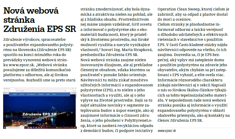 Nová webová stránka Združenia EPS SR