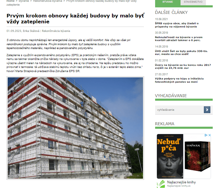 Prvým krokom obnovy každej budovy by malo byť vždy zateplenie