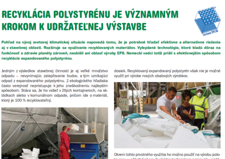 Recyklácia polystyrénu je významným krokom k udržateľnej výstavbe