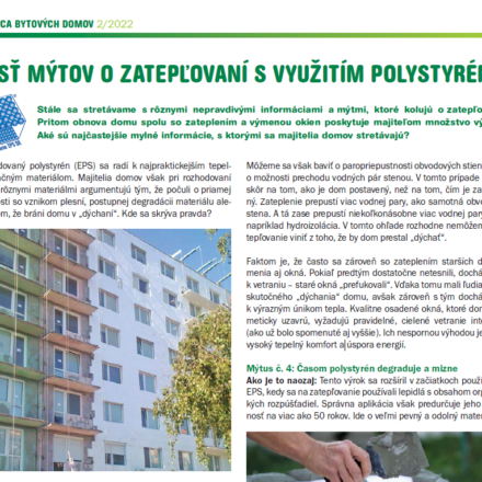 Šesť mýtov o zatepľovaní s využitím polystyrénu