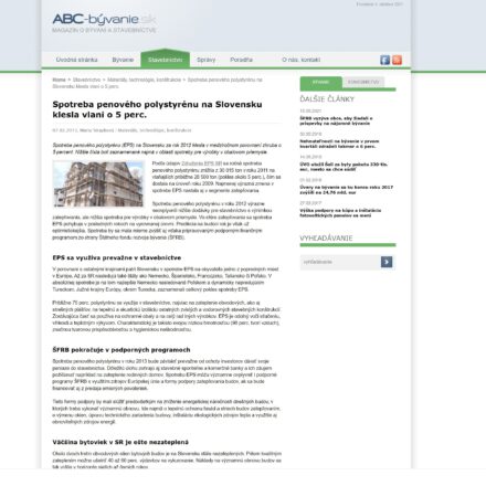 Spotreba penového polystyrénu www. abc -bývanie