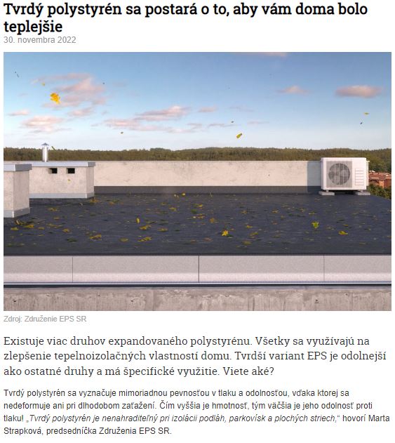 Tvrdý polystyrén sa postará o to, aby vám doma bolo teplejšie