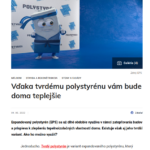 Vďaka tvrdému polystyrénu vám bude doma teplejšie