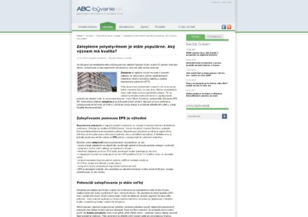www.abc-byvanie.sk: Zateplenie polystyrénom je stále populárne. Aký význam má kvalita?