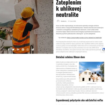 Zateplením k uhlíkovej neutralite