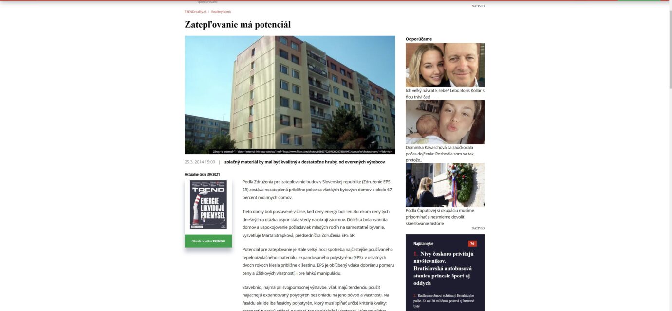 www.etrend.sk 03/2014: Zatepľovanie má potenciál