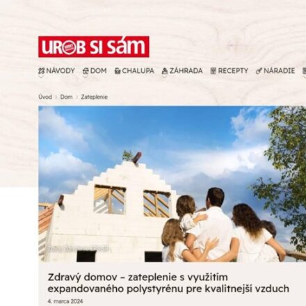 Zdravý domov - zateplenie s využitím expandovaného polystyrénu pre kvalitnejší vzduch
