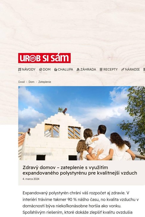 Zdravý domov – zateplenie s využitím expandovaného polystyrénu pre kvalitnejší vzduch