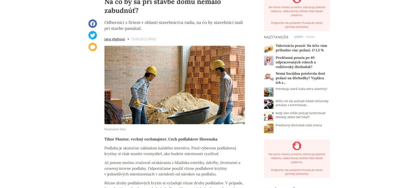 Na čo by sa pri stavbe domu nemalo zabudnúť?