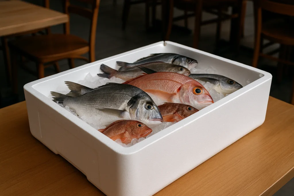 Polystyrénové obaly sú najlepšou voľbou na prepravu čerstvých rýb