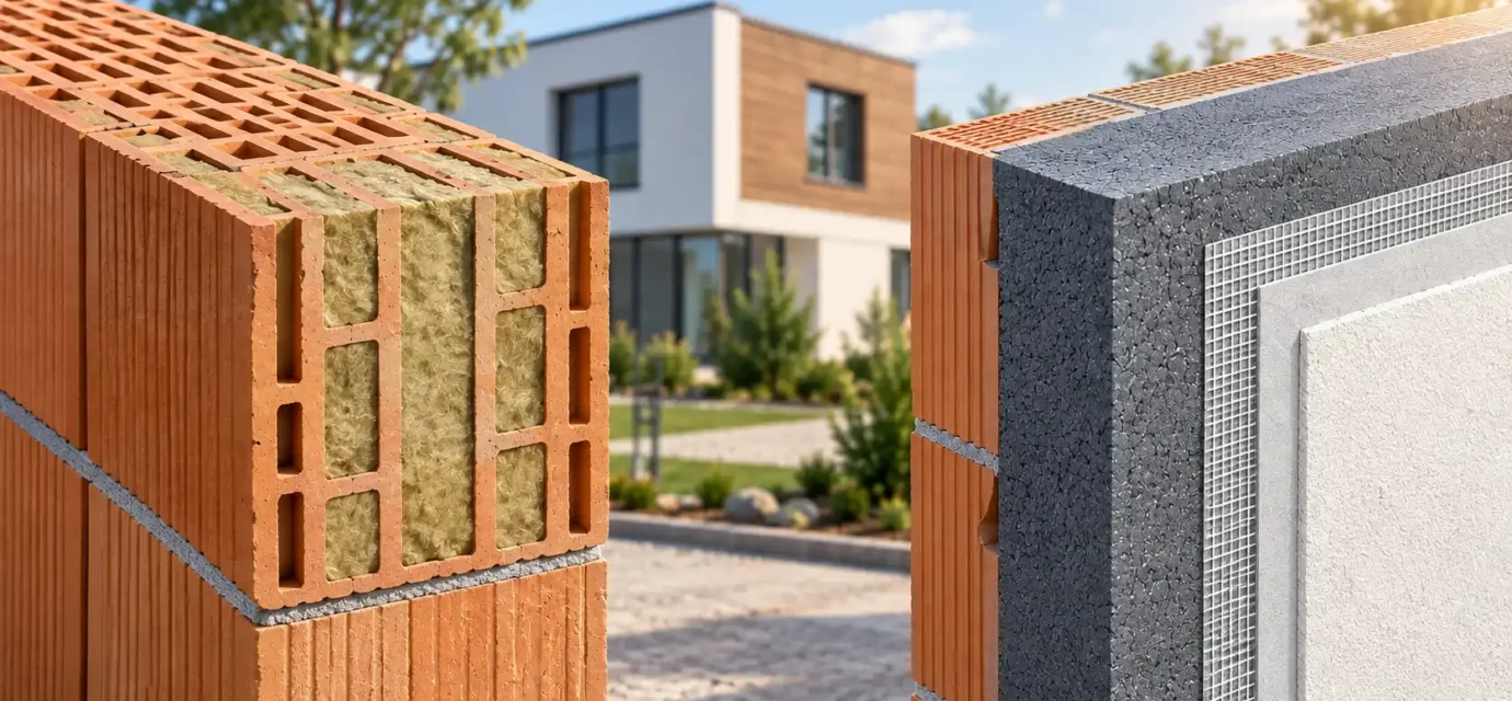 Zateplená tehla alebo tehla s ETICS? Prečo má väčší zmysel sendvičová stena s expandovaným polystyrénom (EPS)